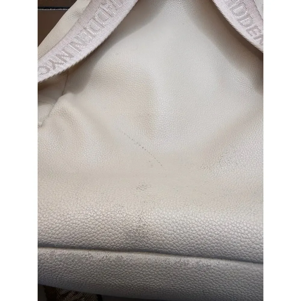 Mondani New York Cream Faux Leather Backpack Purse Multiple Pockets